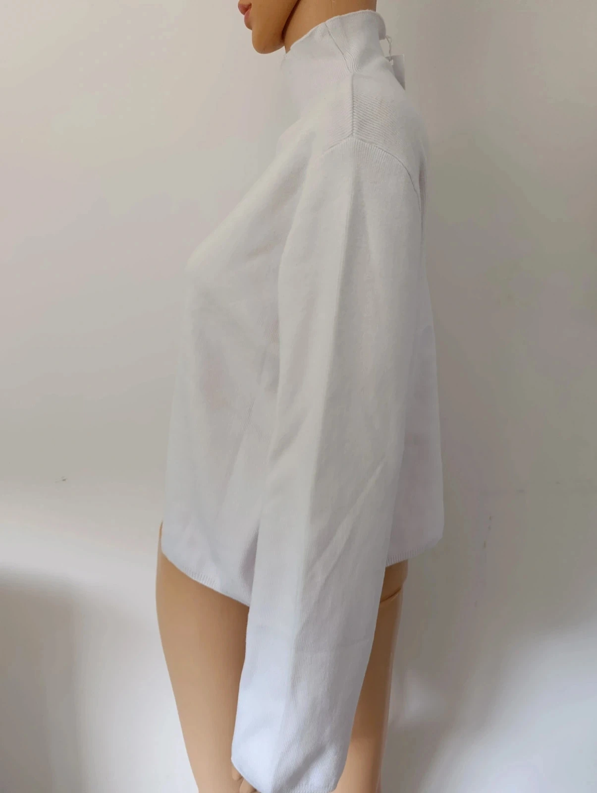 Witte opstaande kraagtrui Van Der Rock M/L – zachte stof – oversized – photo 4